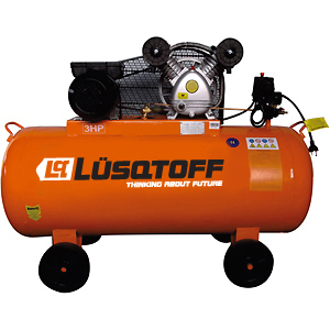 Compresor Lusqtoff 100 Litros 3 HP doble cilindro LC-30100